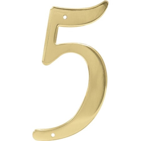 Hillman HILLMAN 4 in. Gold Brass Nail-On Number 5 1 pc, PK3 847047